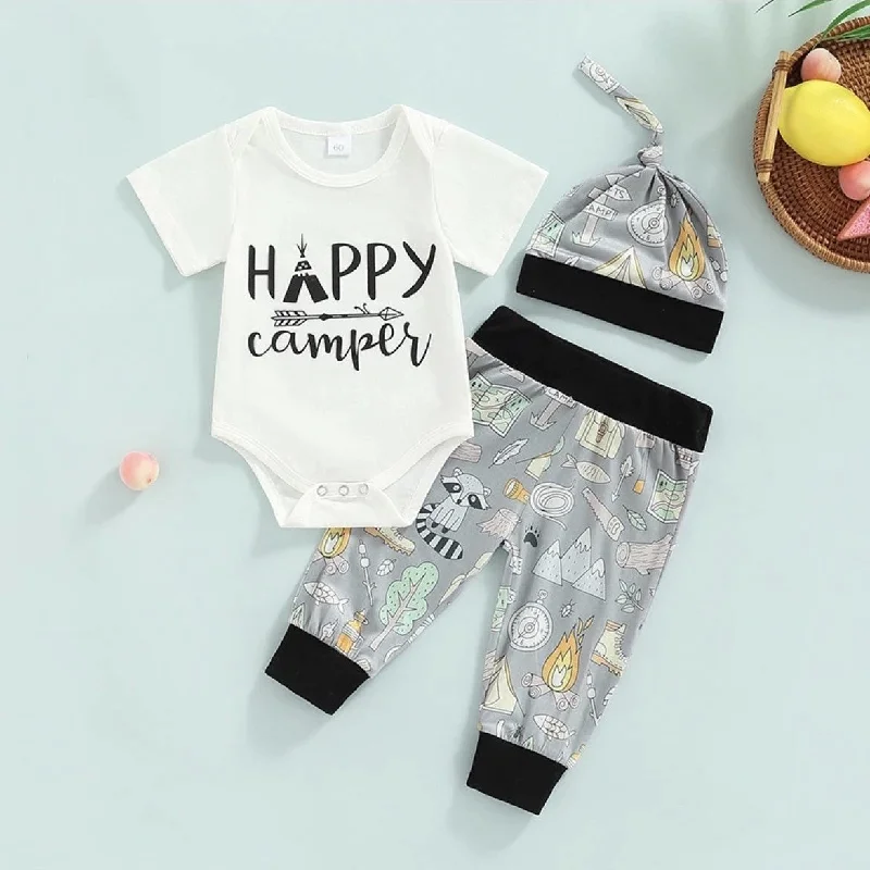Jogger Pants Boys Cozy Happy Camper 2 Pc Set