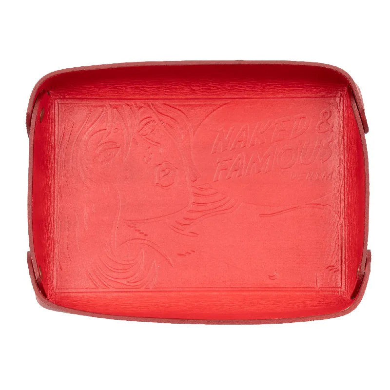 Valet Tray - Bovine Leather - Red