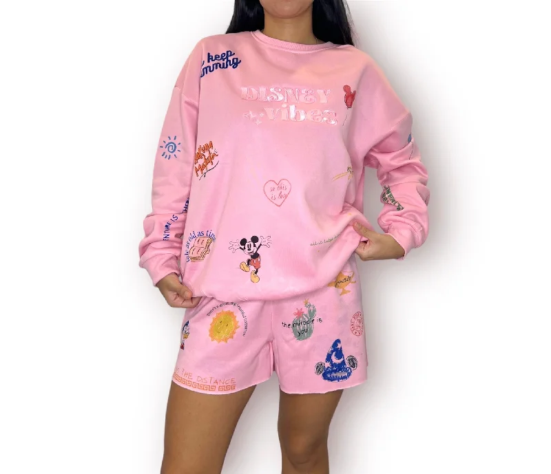 Layered Outfits Dsney Vibes Sweatshirt Set