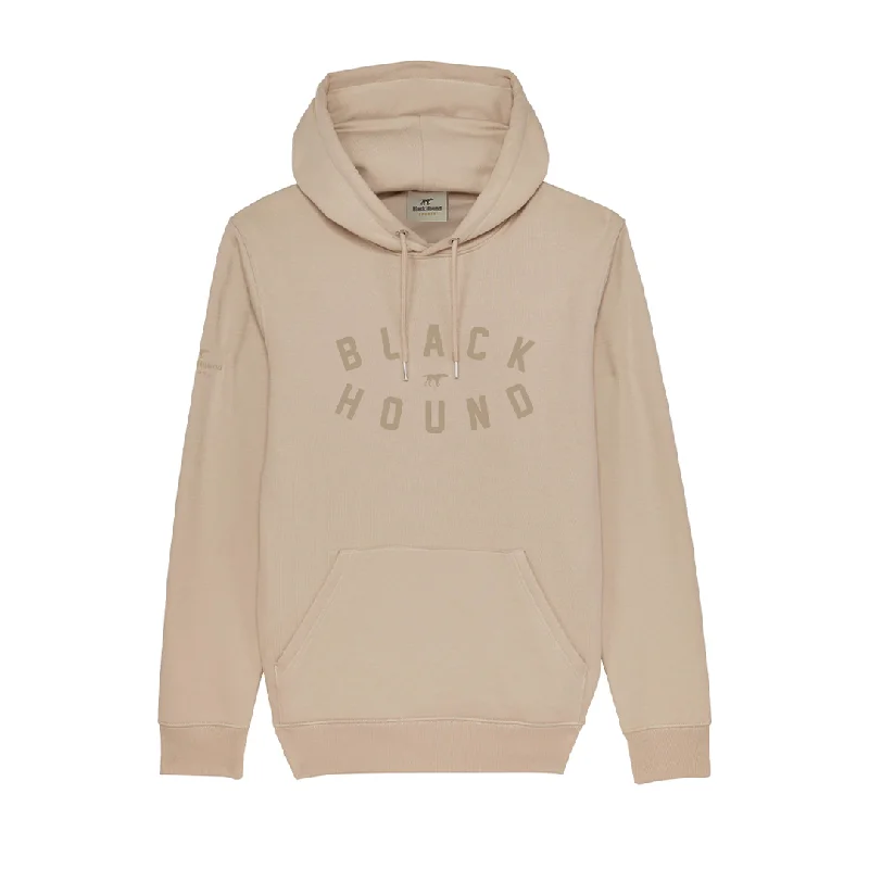 All-Day Wear Black Hound Hoodie Suede Effect Logo