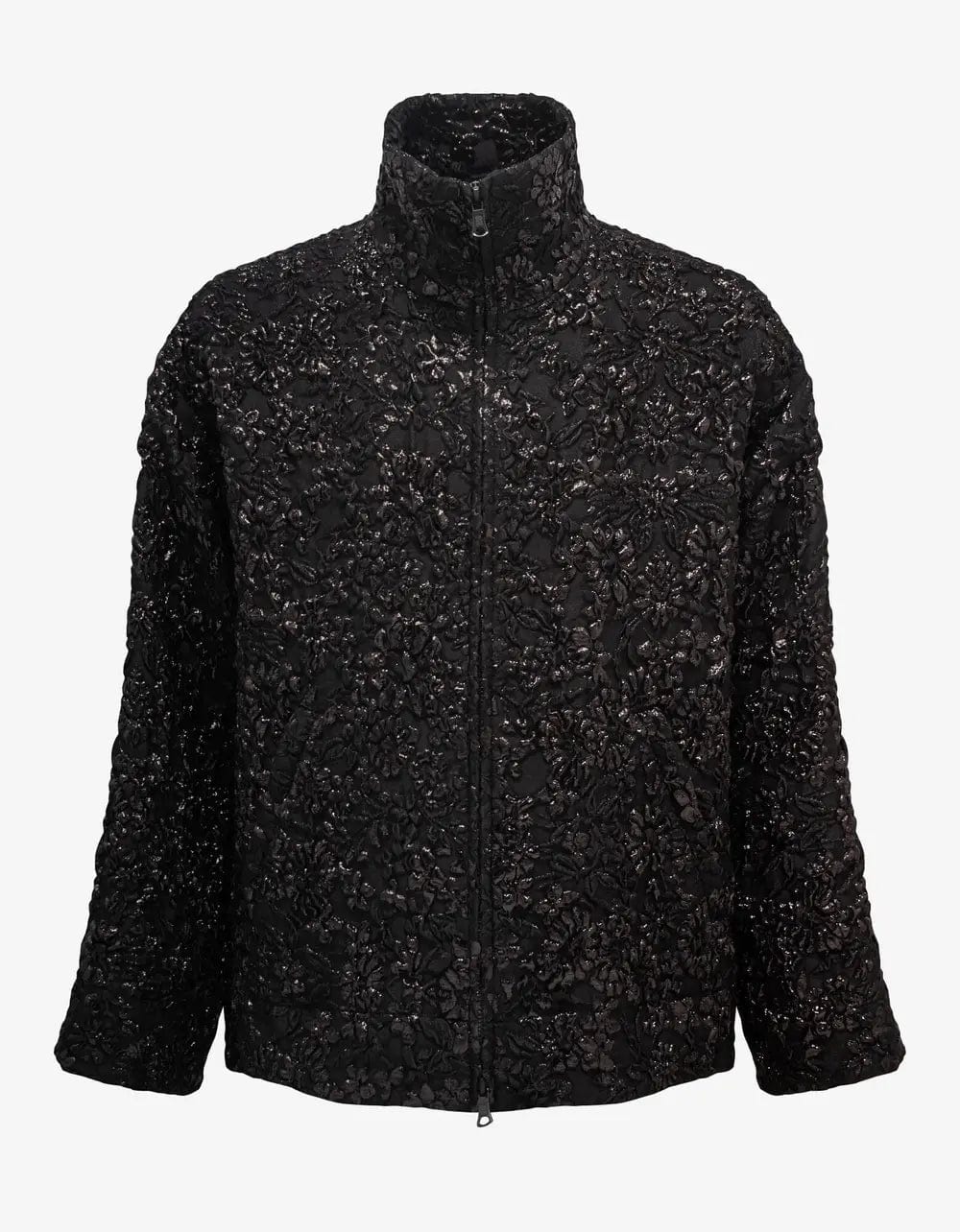Button-up Shirts Valentino Garavani Black Nylon Brocade Jacket