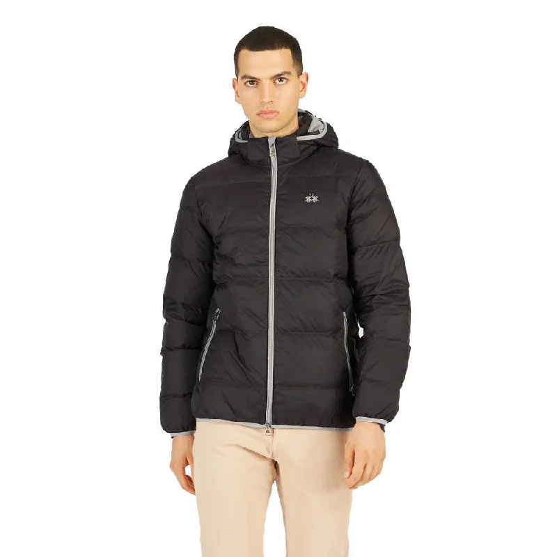 La Martina Elegant Goose Down Men's Jacket with Men's Hood