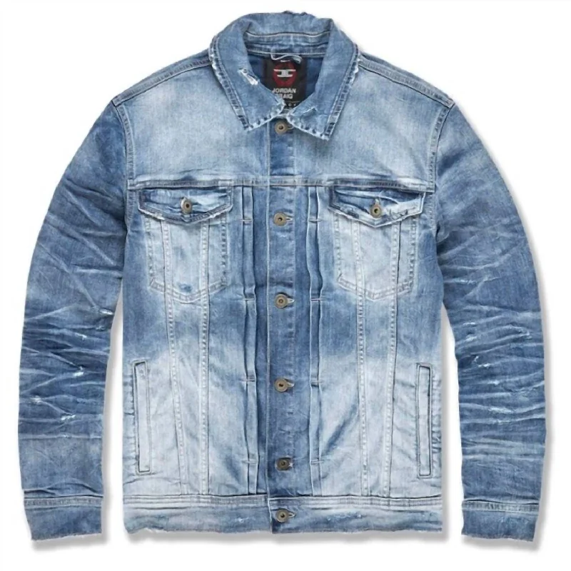 Casual Jackets Men's Hamilton Denim Trucker Jacket In Aged Wash