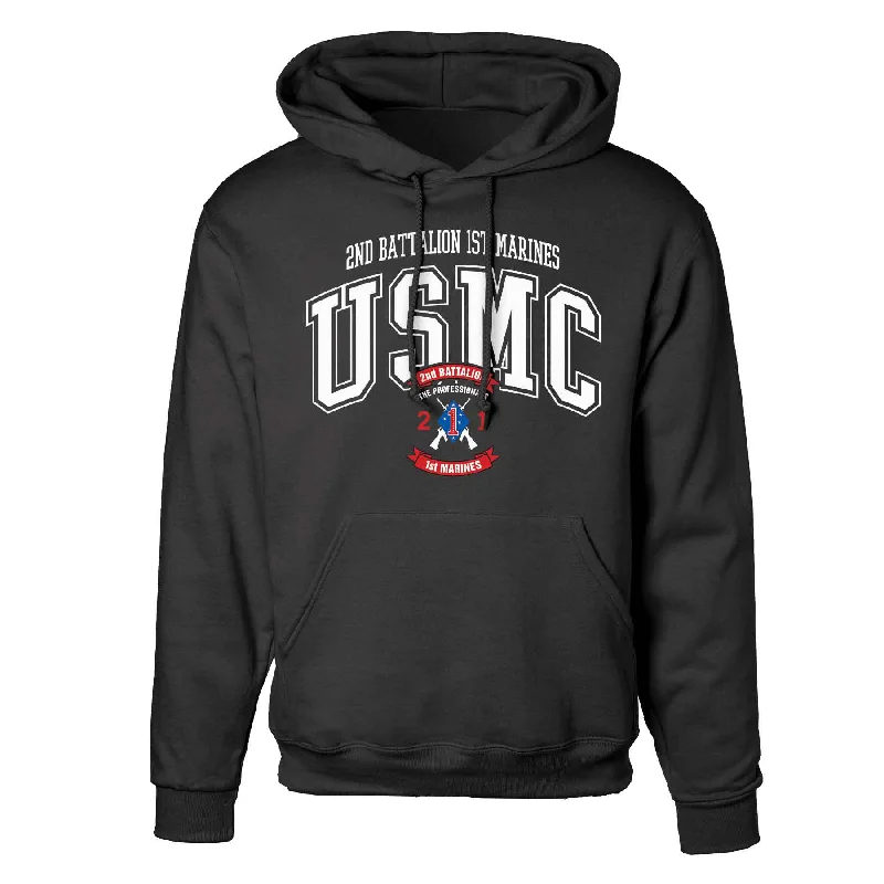 Stylish Looks 2nd Battalion 1st Marines Arched Hoodie