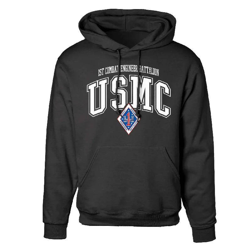 1st Combat Engineer Battalion Arched Hoodie