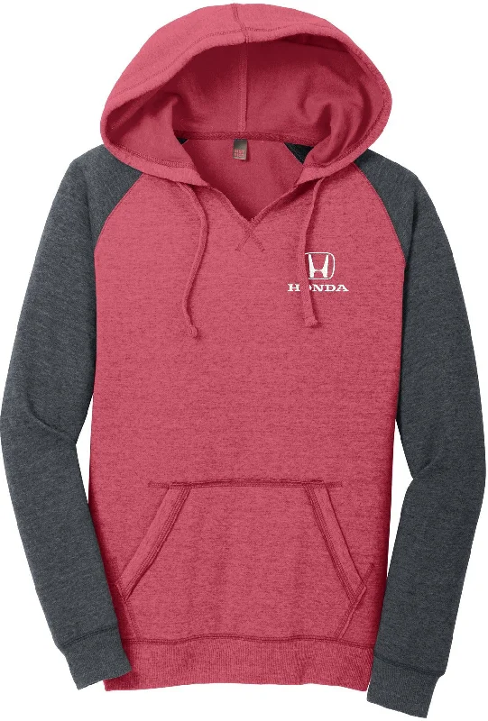 Dapper Suits District Ladies Lightweight Fleece Raglan Hoodie