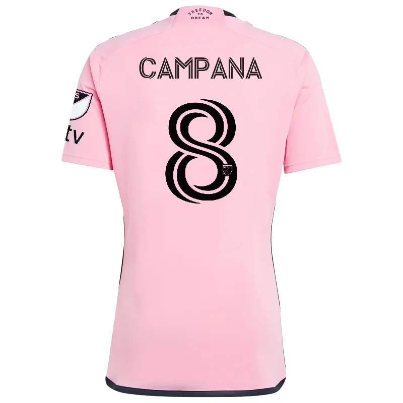 adidas Inter Miami Leonardo Campana Royal Caribbean Home Jersey w/ MLS + Apple TV Patches 24/25 (Easy Pink)