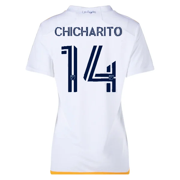 Trendy Apparel adidas Womens LA Galaxy Chicharito Home Jersey 24/25 (White/Yellow/Navy)