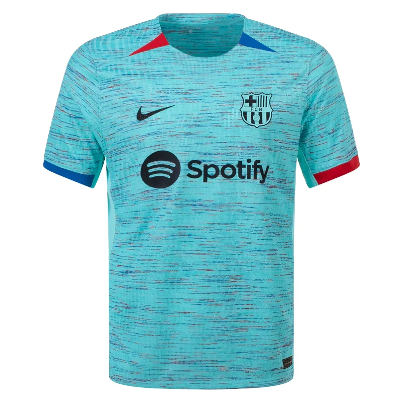 Nike Barcelona Authentic Match Vaporknit Third Jersey 23/24 (Light Aqua/Royal Blue)