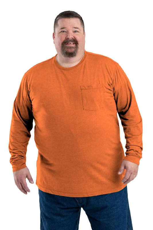 Jogger Pants Berne Mens Orange Cotton Blend Performance Pocket Tee L/S
