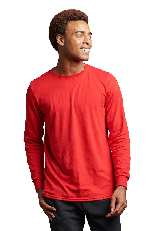 Russell Athletic Mens Dri-Power Moisture Wicking Performance Long Sleeve Crewneck T-Shirt - True Red