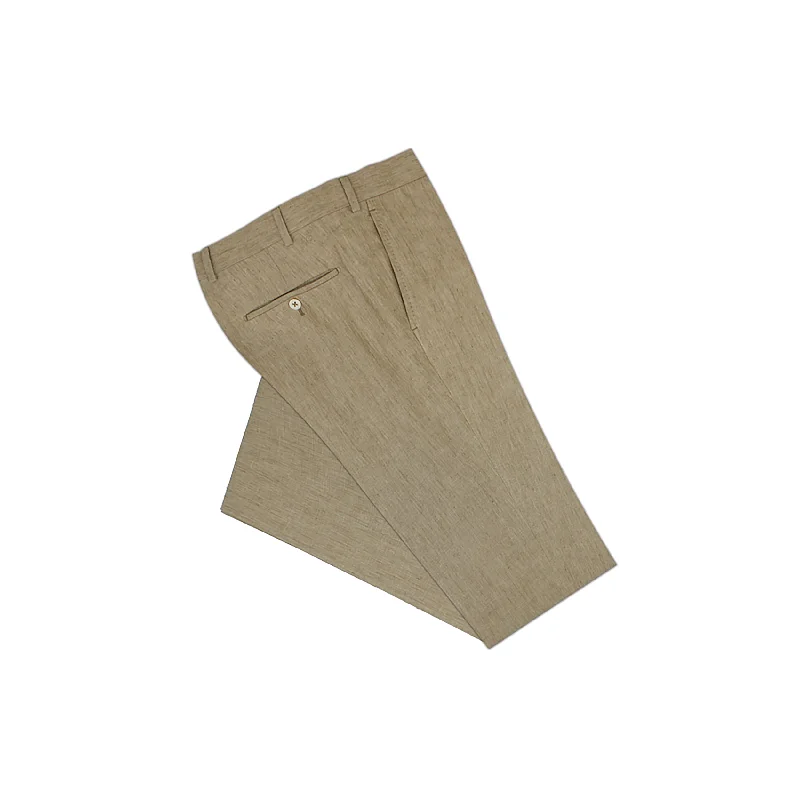 Khaki Linen Dress Pants