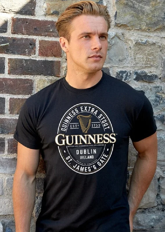 Casual Trousers Guinness Black English Label T-Shirt