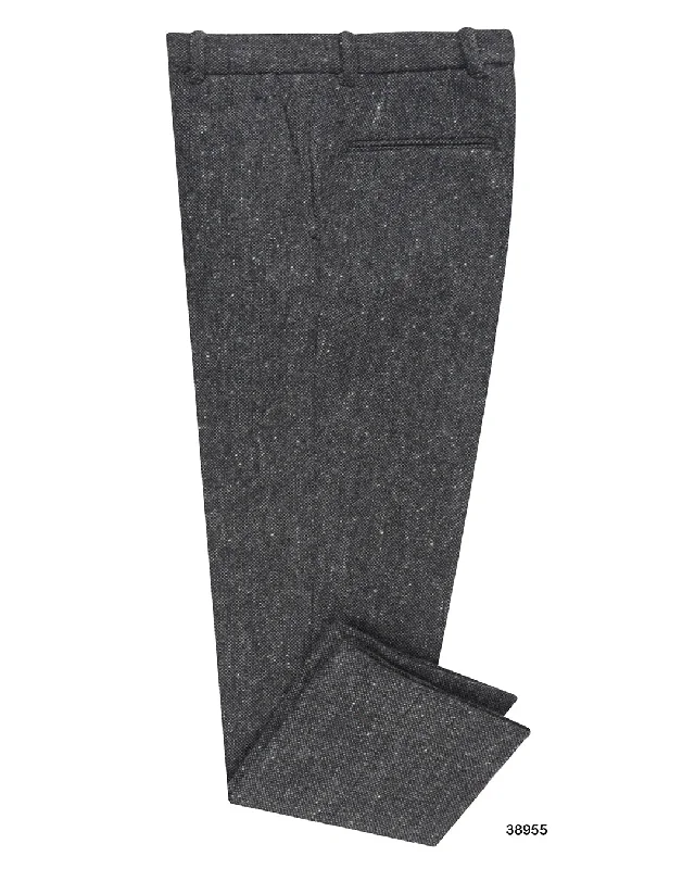 Molloy Plain Donegal Tweed Pants - Dark Grey