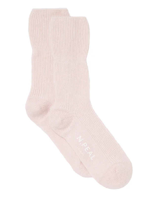 Utility Jackets Unisex Cashmere Rib Bed Socks Quartz Pink