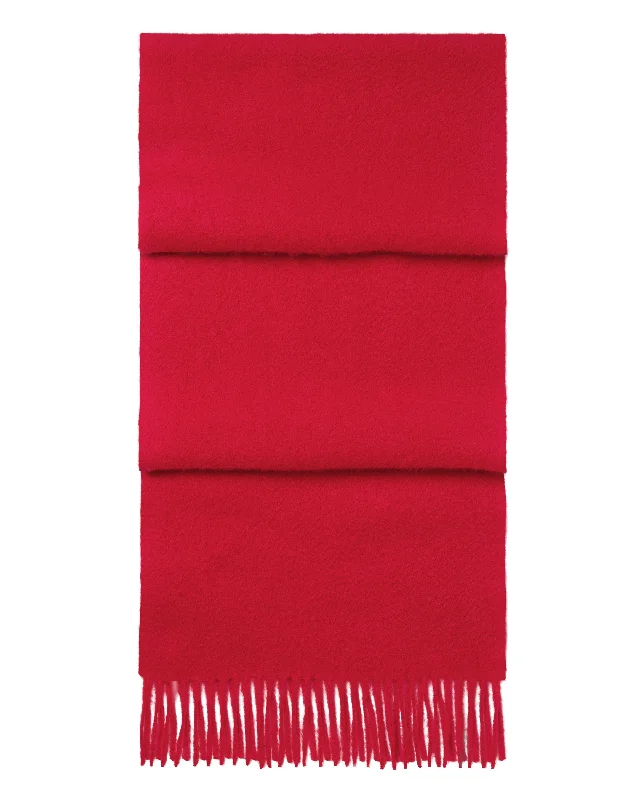 Unisex Woven Cashmere Scarf Riding Red