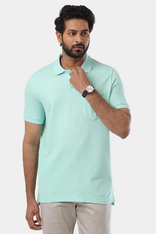 Golf Polo  -  Turquoise Green T-Shirts For Men | Ariser