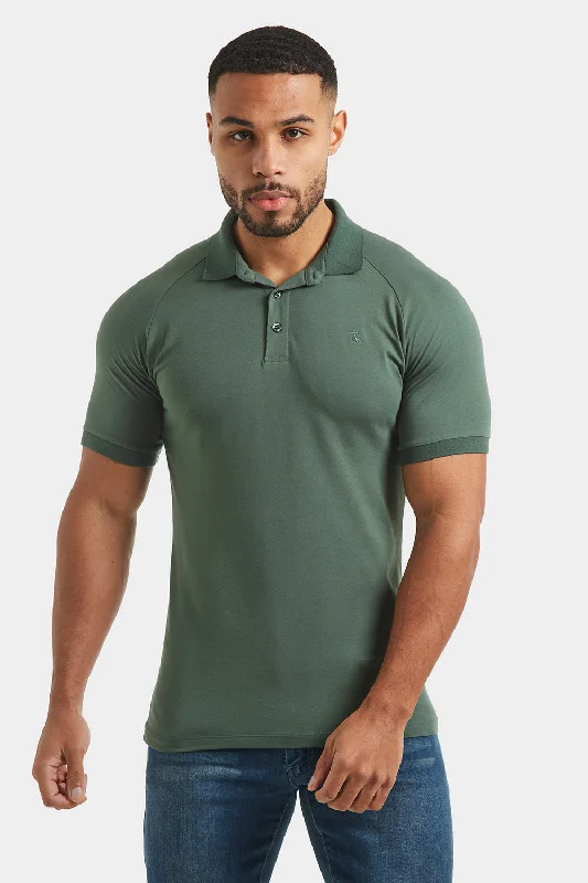 Athletic Fit Polo Shirt in Dark Khaki