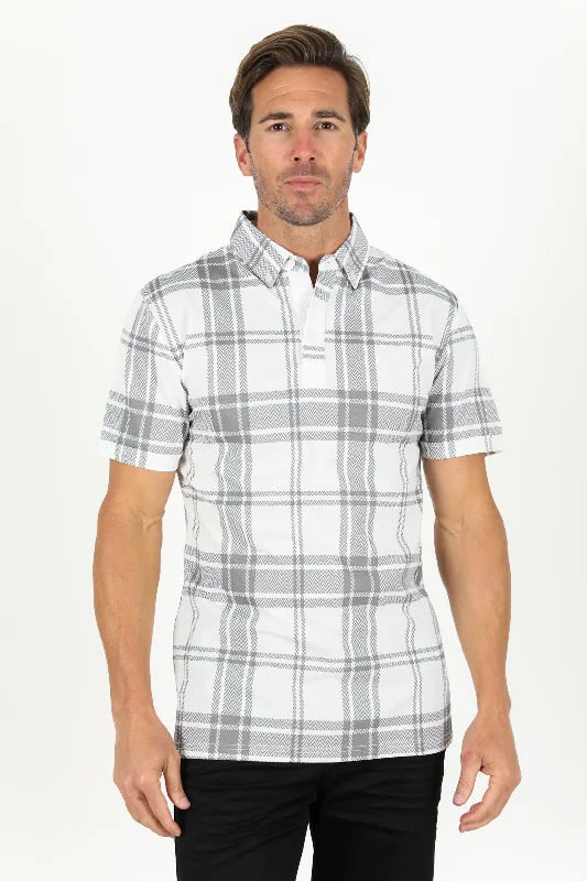 Designer Footwear Men's Cotton Modern Fit White Polo
