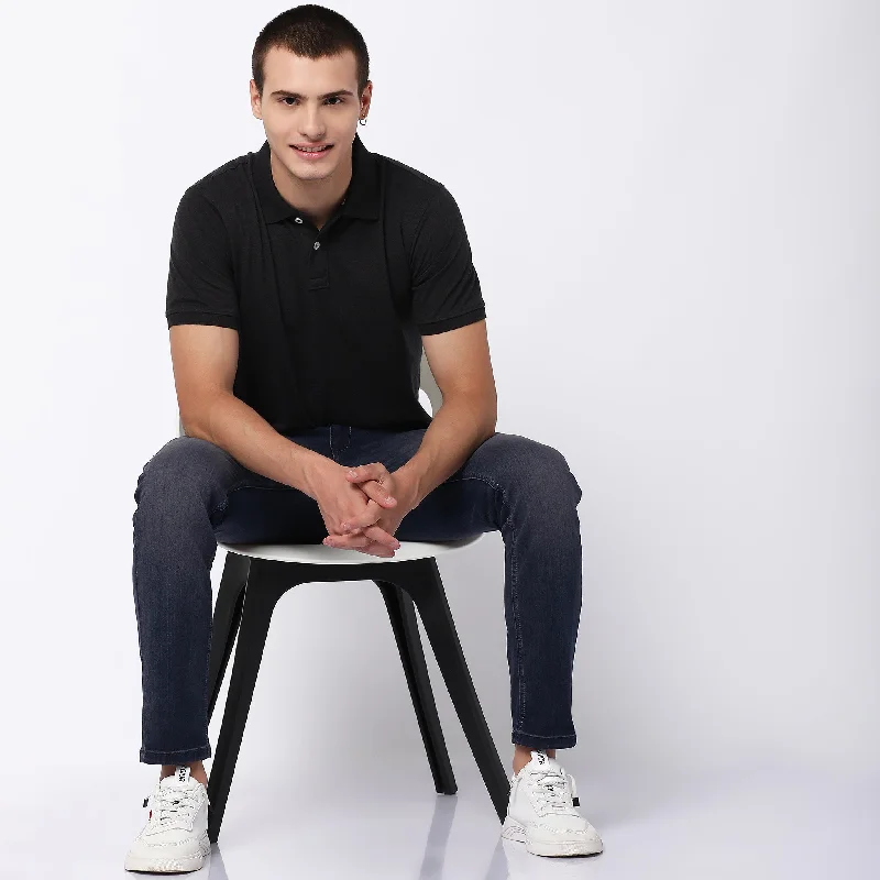 Work Boots Double Dyed Polo™ T-Shirt with Anti-Curl Collar Pique Knit