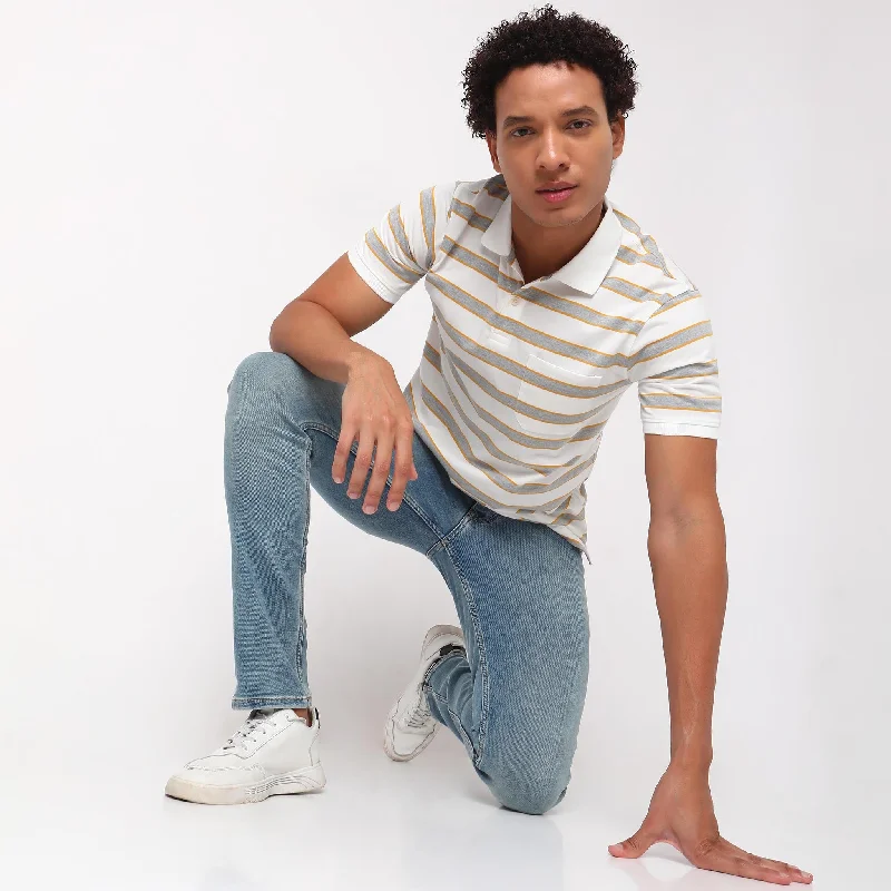 Madison Polo™ - Comfort Blend - Regular Fit Striped Polo T-Shirt