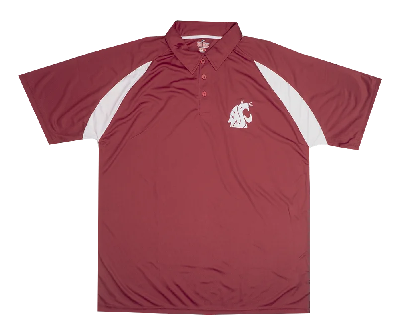 WASHINGTON STATE COUGARS S/S POLO SHIRT BURGUNDY - RSLLN01