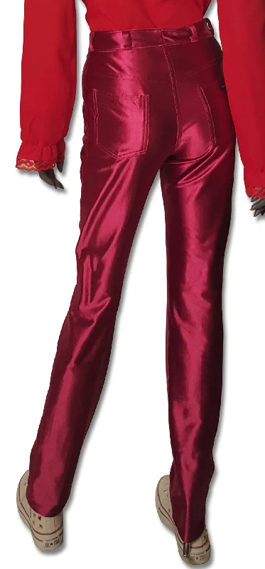 Disco Pant Fuchsia Satin, 1980s