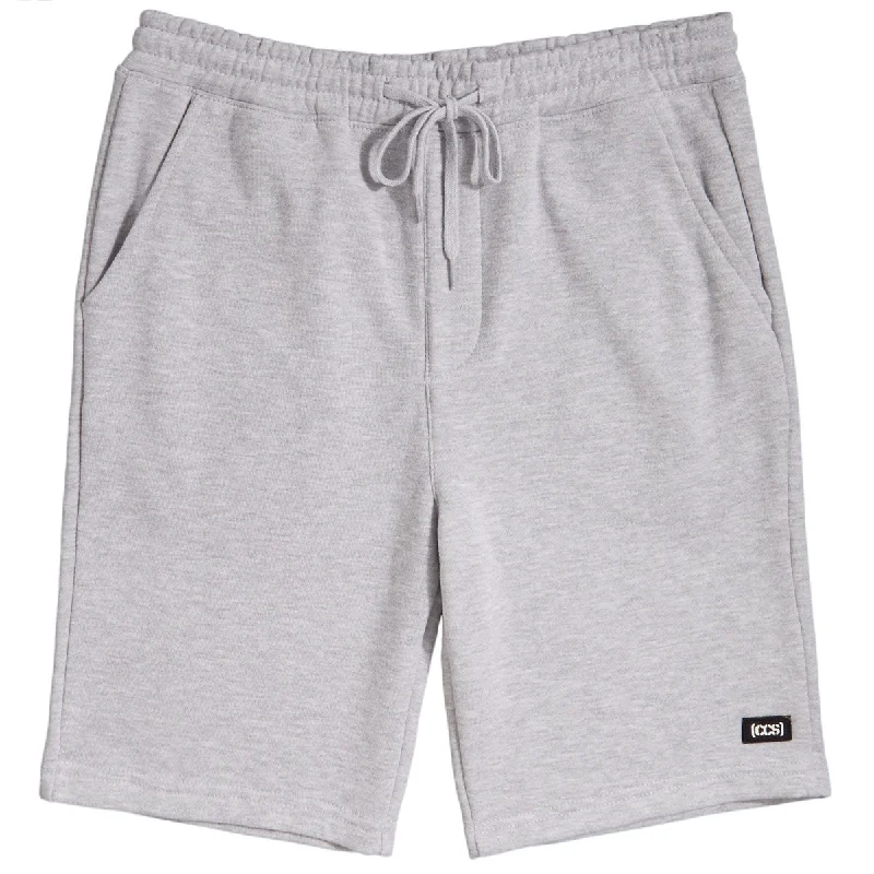 CCS Logo Rubber Patch Sweat Shorts - Heather Grey