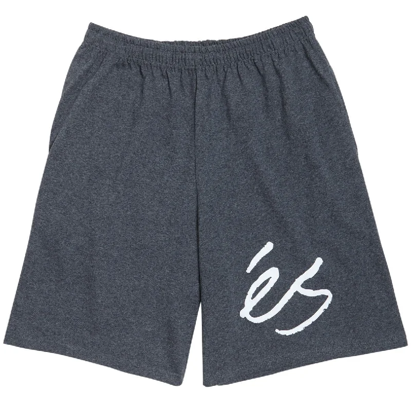 eS Big Script Sweat Shorts - Black/Heather