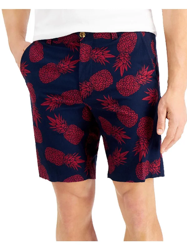 Mens Knit Printed Casual Shorts