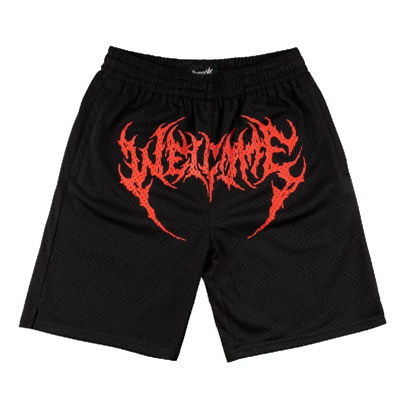 Welcome Fang Mesh Shorts - Black